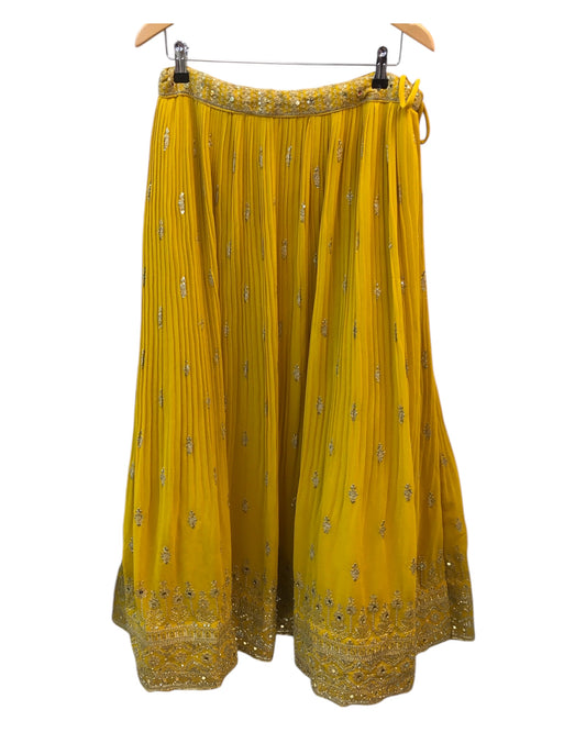 Size 14 / 40" Bust - Haldi Yellow - Ready Made Lehenga Set - UK Stock - 24h Dispatch - KTC250201 JY 0225