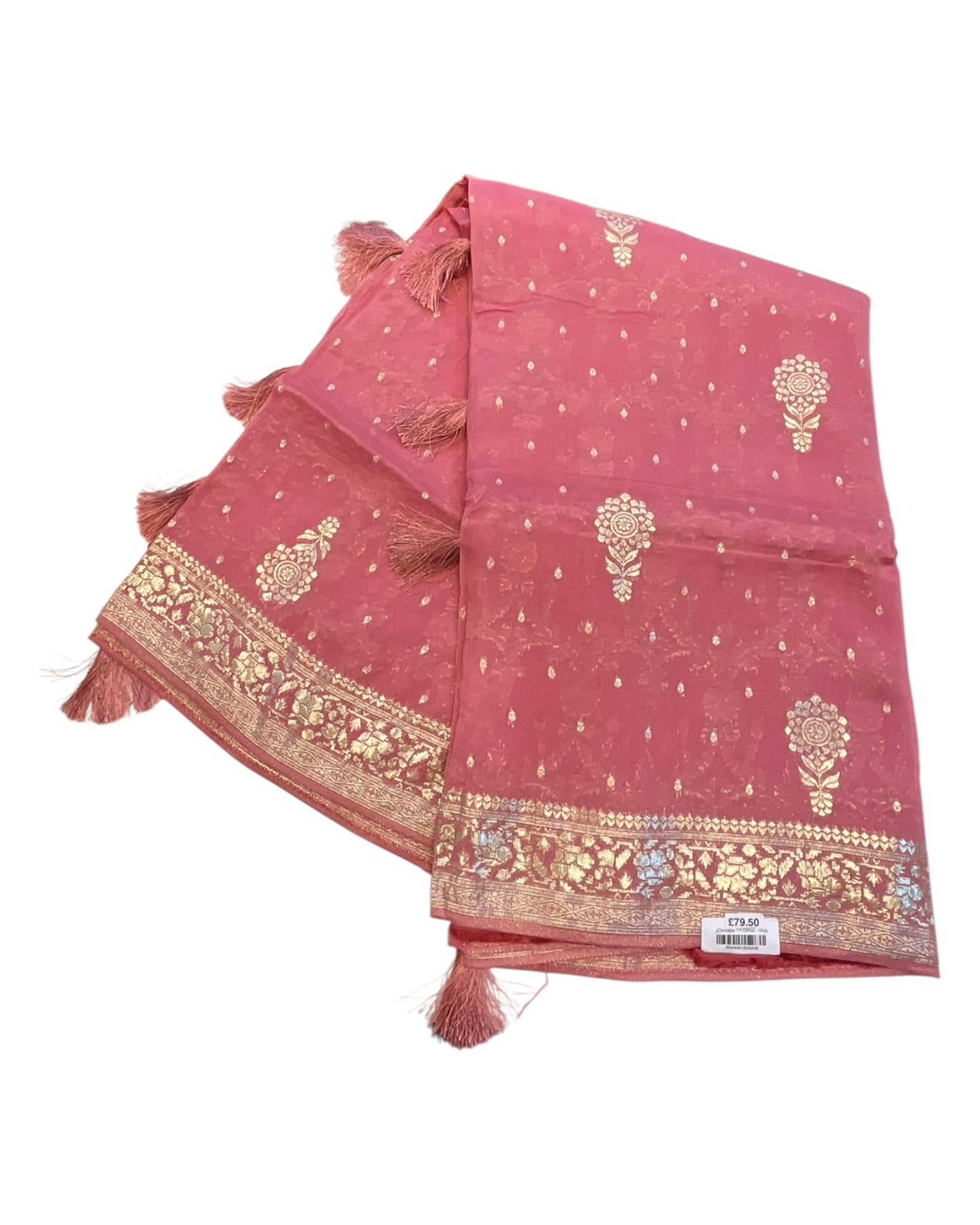 Dark Pink - Handloom - Chiffon Banarasi Saree with Blouse Piece - JOH1604 10TY25
