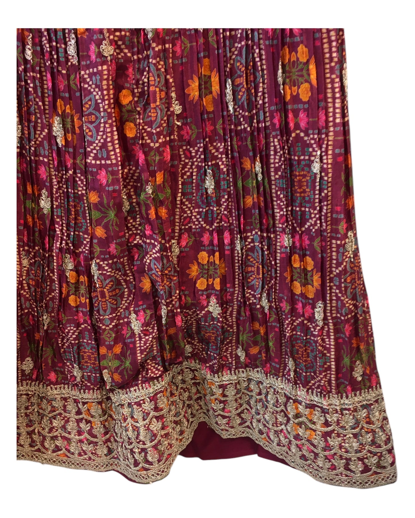 Size 12 / 38" Bust - Silky Wine - Ready Made Lehenga Set - UK Stock - 24h Dispatch - KTC250103 TY 0125
