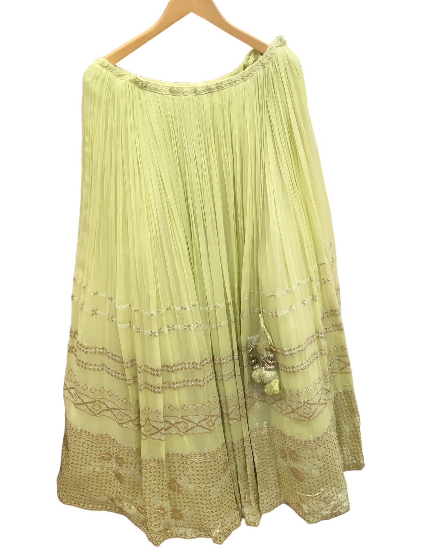 SALE - Designer Lime Green Ready Made Lehenga Set - Size 10 (12) UK Stock - 24h Dispatch - Diksha -ZC2315 KKP 0323