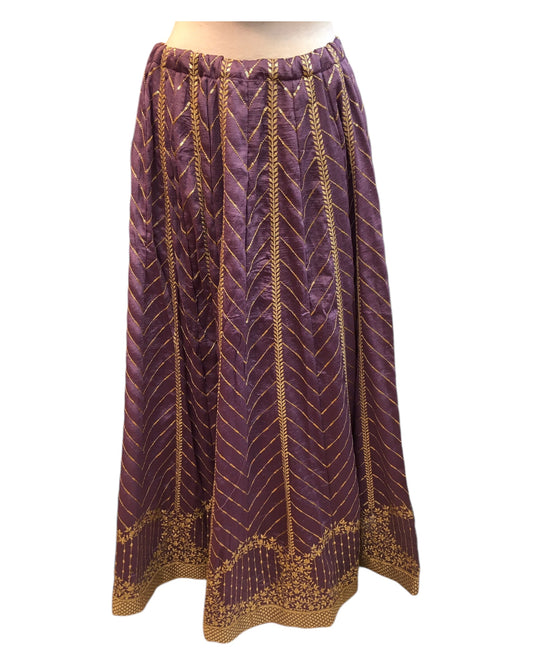 Lilac - Dupion Silk Lehenga Set - Size UK 18 (44" Bust) plus Margin to Loosen - UK Stock - 24h Dispatch - AF2501 JV 1224