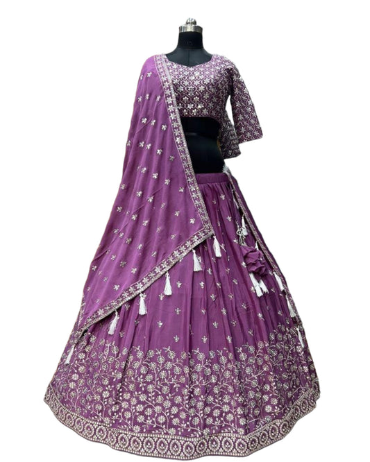 Amazing value Light Purple Lehenga Set - Size 12(38") - UK Stock - 24h Dispatch - SWA2402 JV 0324
