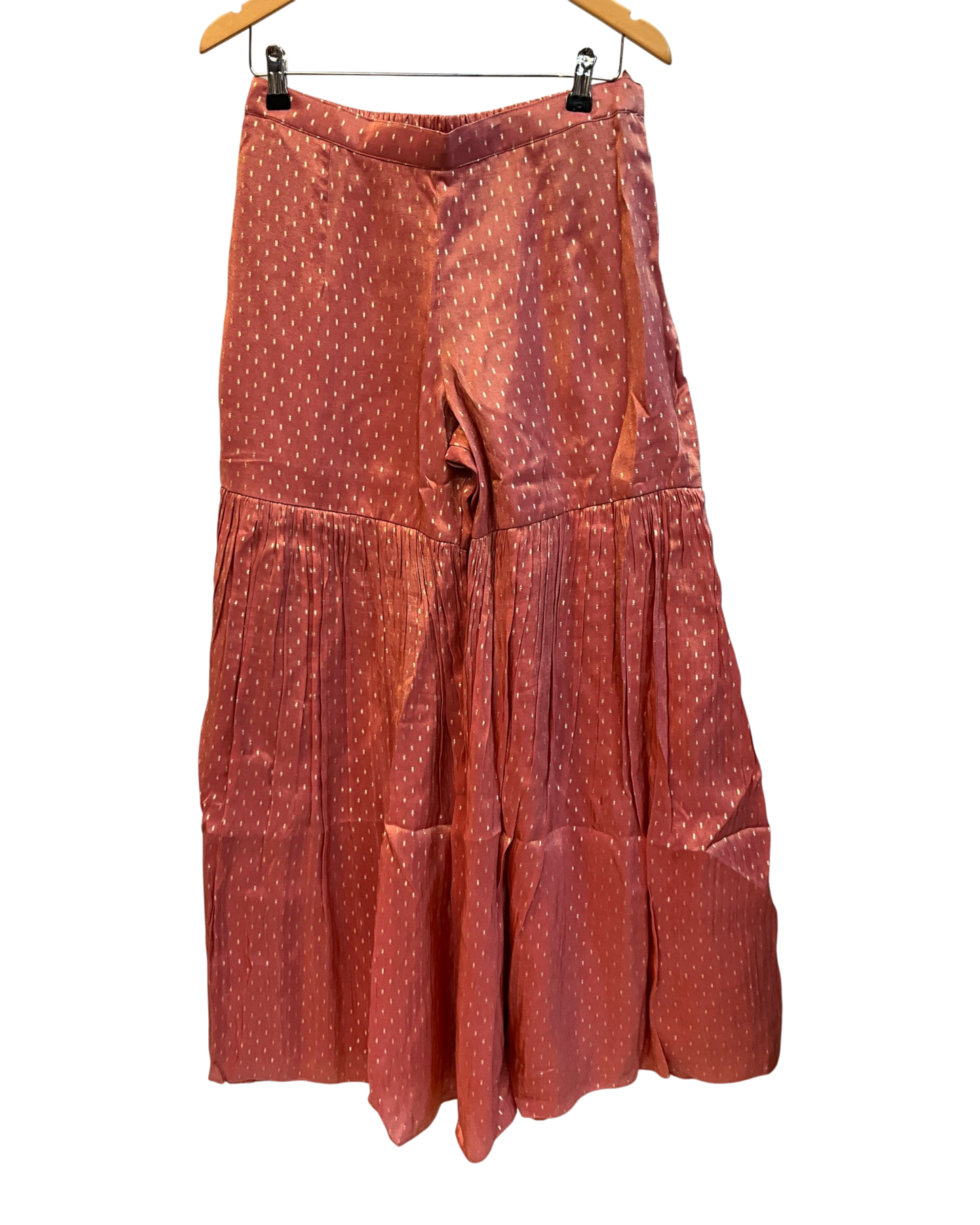 UK 12 / 38" - Coral Pink - Ladies Sharara / Palazzo Trousers Suit - UK Stock - Sangeet / Henna / Weddings - HEL6501 JY