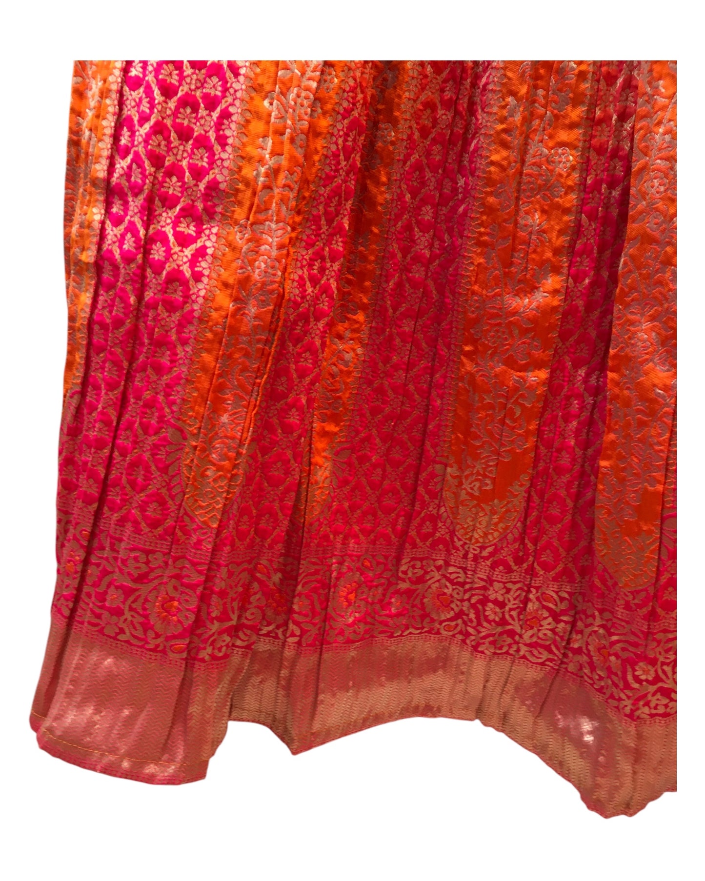 Size 12 / 38" Bust - Orange / Magenta - Ready Made Lehenga Set - UK Stock - 24h Dispatch - KTC250116 VT 0125