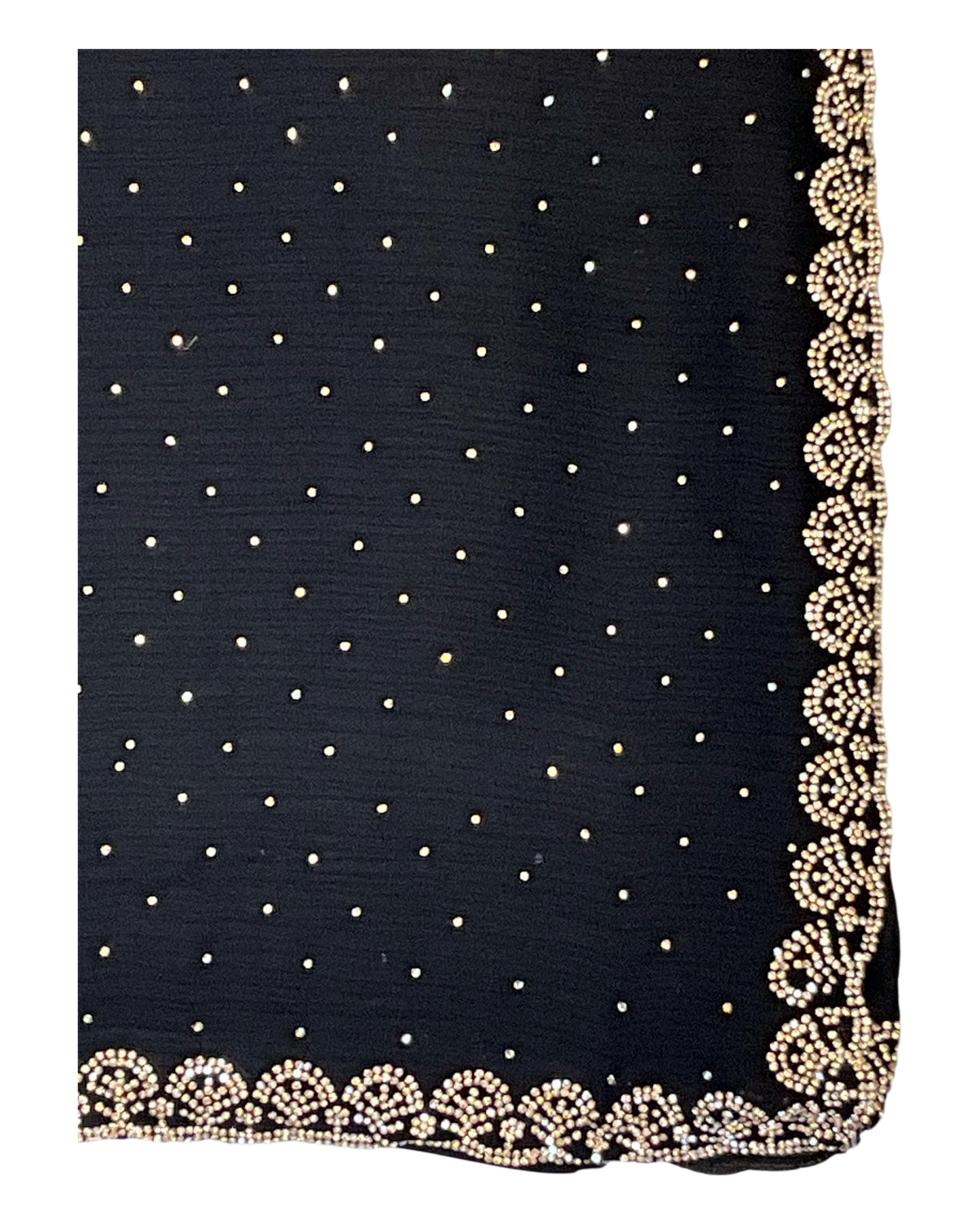 Black - Rich Saree with Stone Work Border and Blouse Piece - UK stock - 24hr Dispatch - RS2509 VA