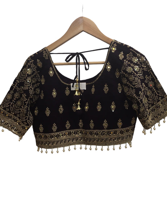 Wine Ready Made Lehenga Set - Size 12 - 38"(Loosen up tp 16) ) UK Stock - 24h Dispatch - KTC2430 JA 0324