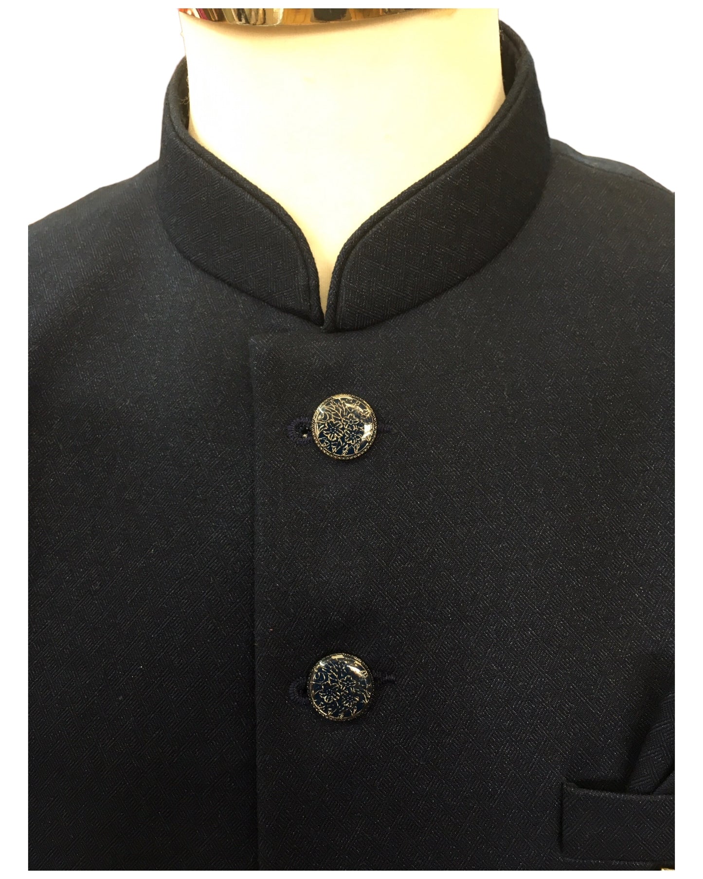 PREMIUM Slim Fit Mens Navy Blue BandhGala / Prince / Chinese Collar Jacket - Fantastic Fit - CS2406 TC 0524