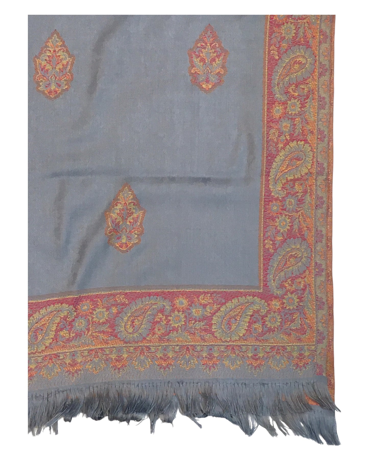 Grey - Soft Art Wool Handloom Woven Stole - (3000PS) 11Cp24 NTC2413