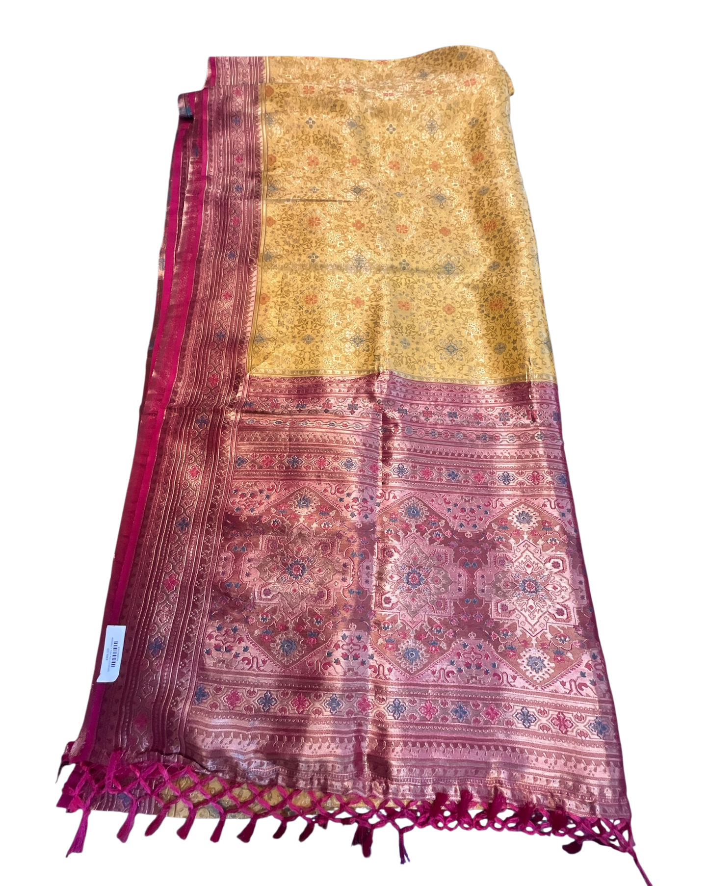 Haldi / Yellow - Rich Brocade Traditional Handloom Saree with Blouse Piece - UK stock - 24hr Dispatch - SP2627 TV