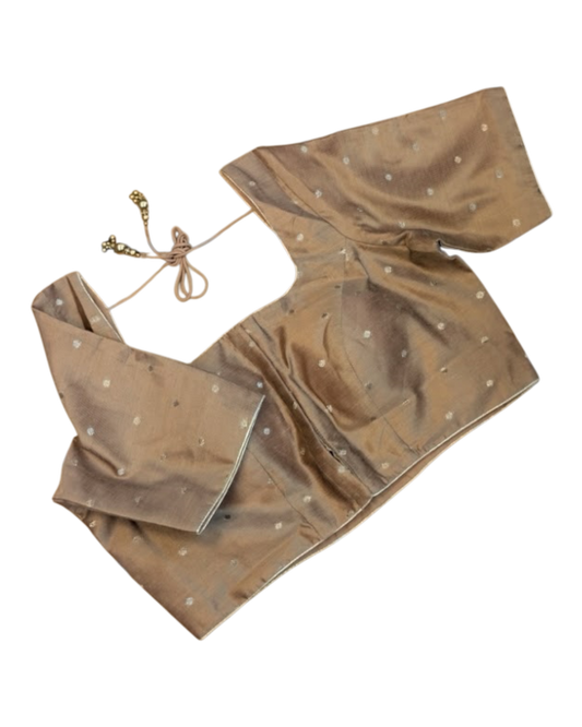 Size 38" / UK 12 - Rose Gold - Saree blouse with cups - UK Stock - Quick Delivery - VAM1351 - C