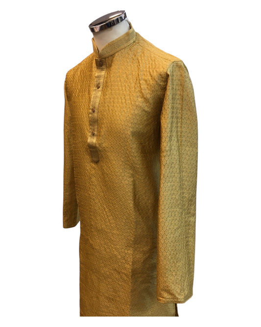 Gold - Fantastic Mens Indian Kurta set - Weddings / Walimas , Sangeet, Eid, Mehndi / Henna - NAD2403 08KA24