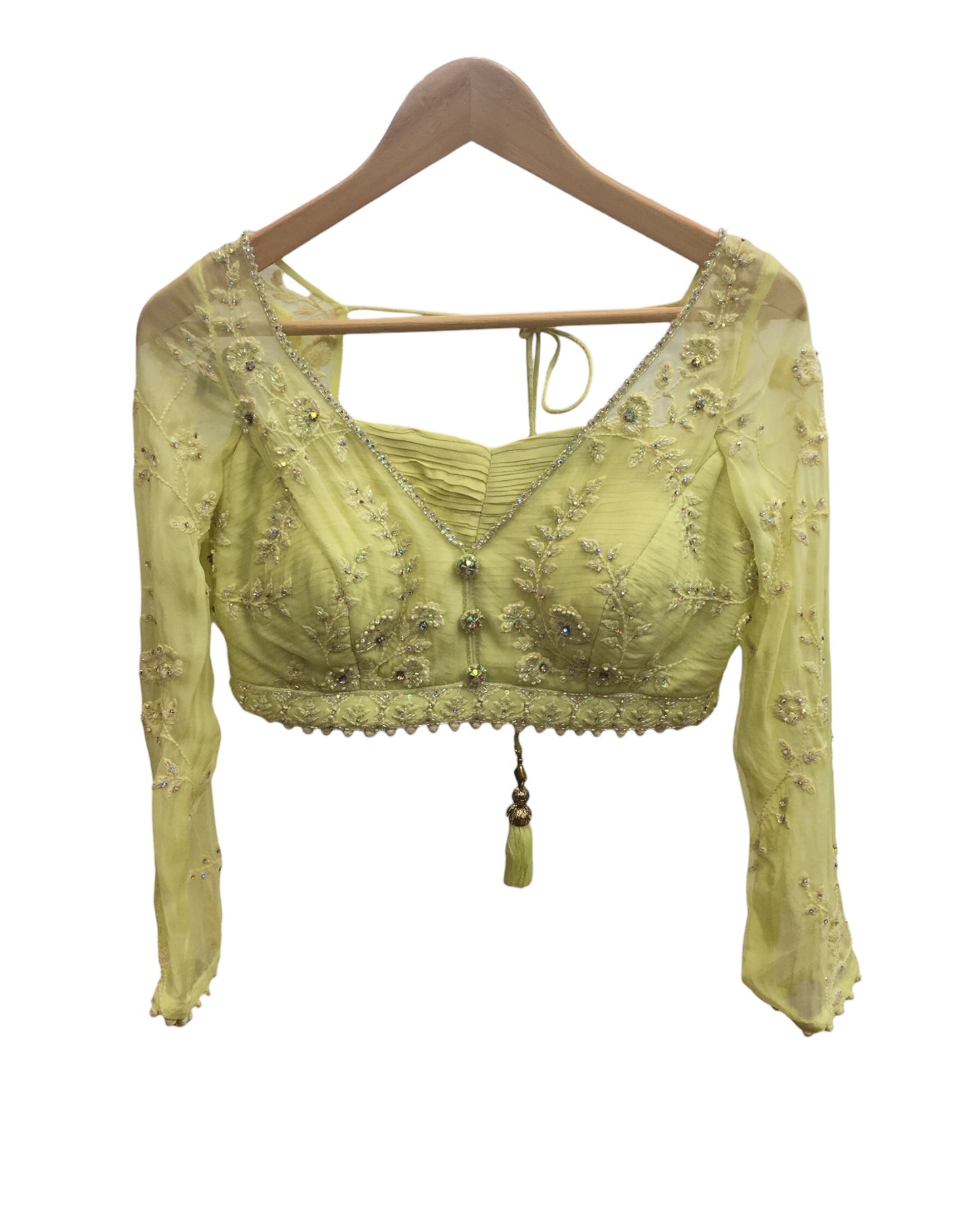SALE - Designer Lime Green Ready Made Lehenga Set - Size 10 (12) UK Stock - 24h Dispatch - Diksha -ZC2315 KKP 0323