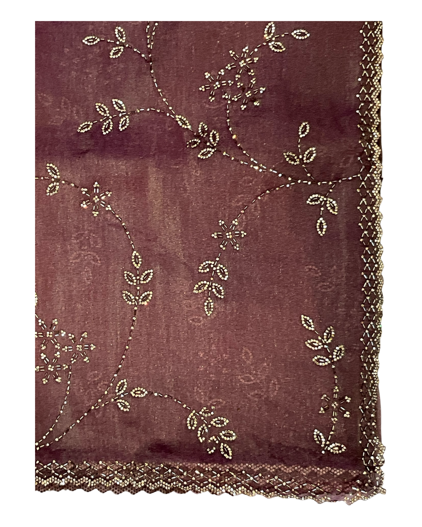 Purple - Rich Saree with Allover Embroidery and Blouse Piece - UK stock - 24hr Dispatch - RS2520 JA