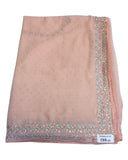 Peach - Chiffon - Party Wear Embroidiered Saree with Blouse Piece - SP250407 VT 0425