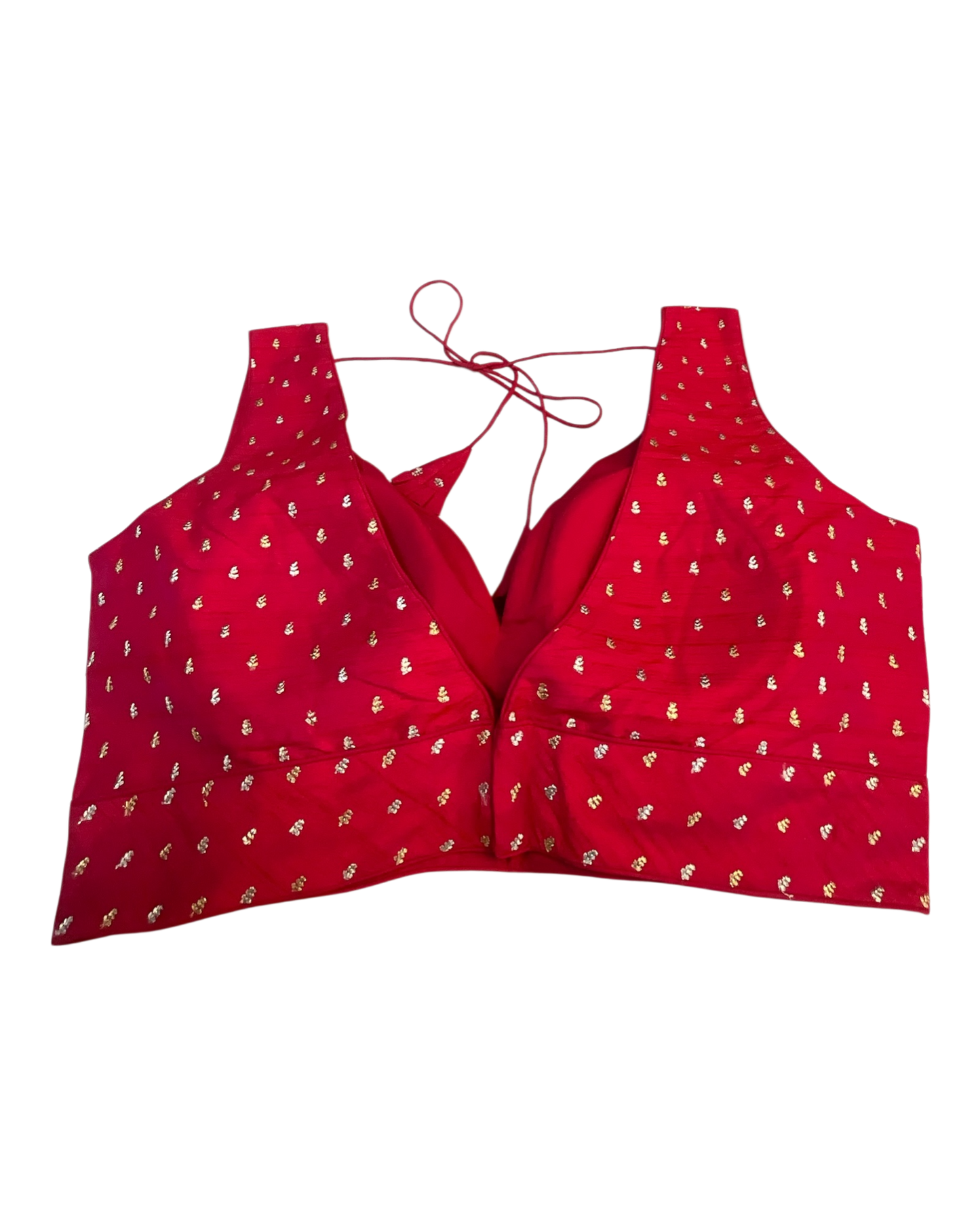 40" / UK 14 - Fuchsia - Silky Designer Saree blouse with cups, Sleeveless - UK Stock - Quick Delivery - RNK - R717 KV