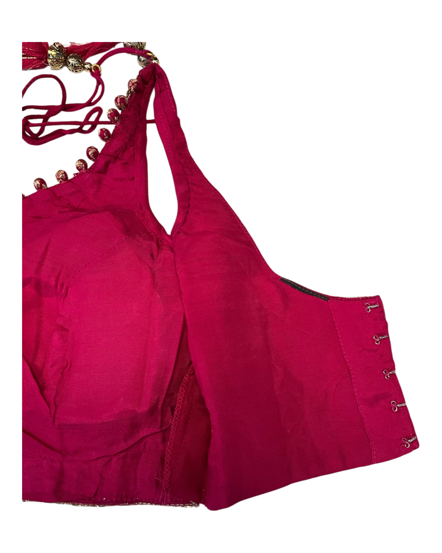Magenta Fuchsia Pink - Designer Ladies Short Top Palazzo Trousers Suit - Size 10/12 (36"/38") - VMK PIHU AY