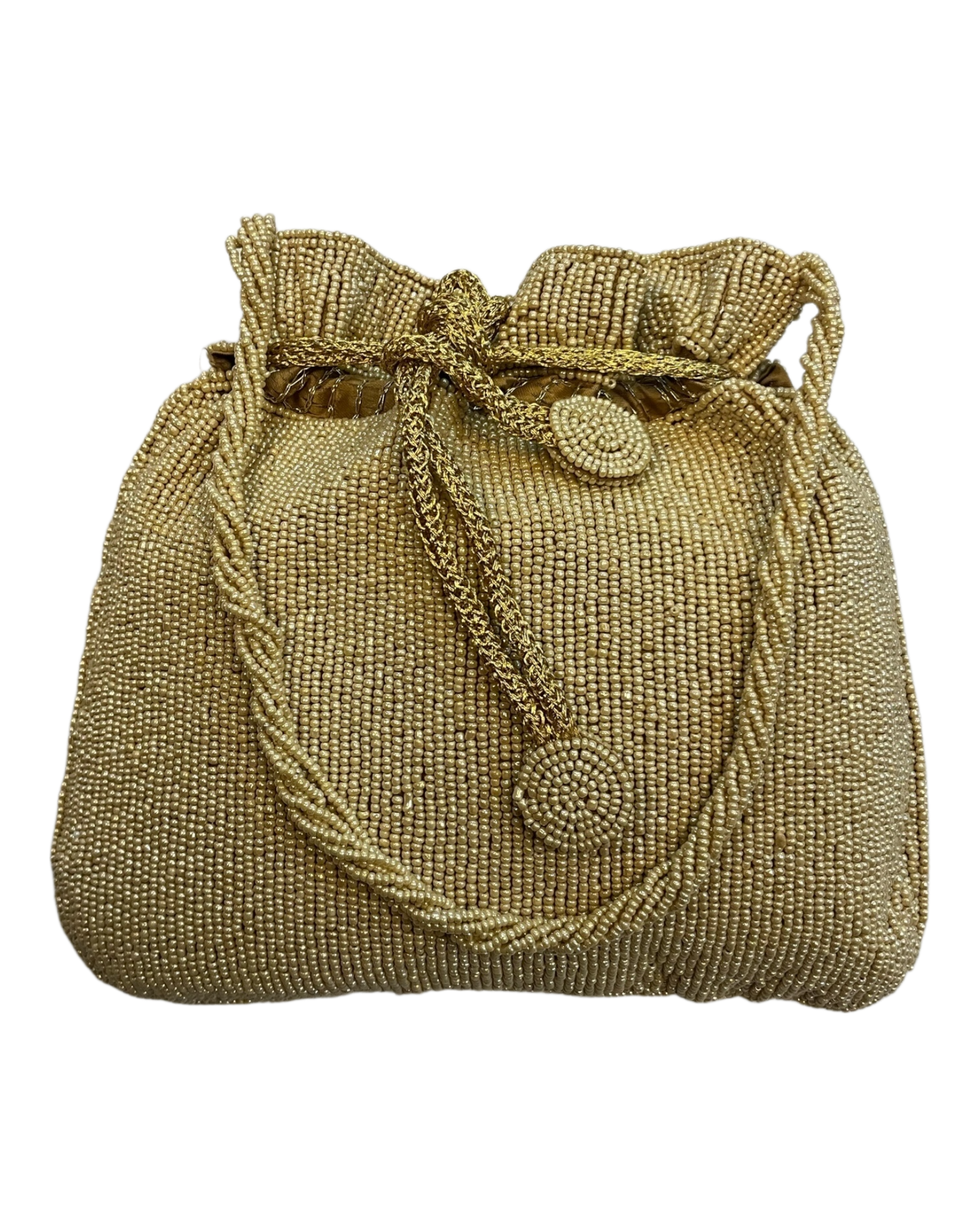 Gold - Rich Hand Embroidered Potli Bag / Handbag -Bollywood / Weddings - AKB282 11KJ25