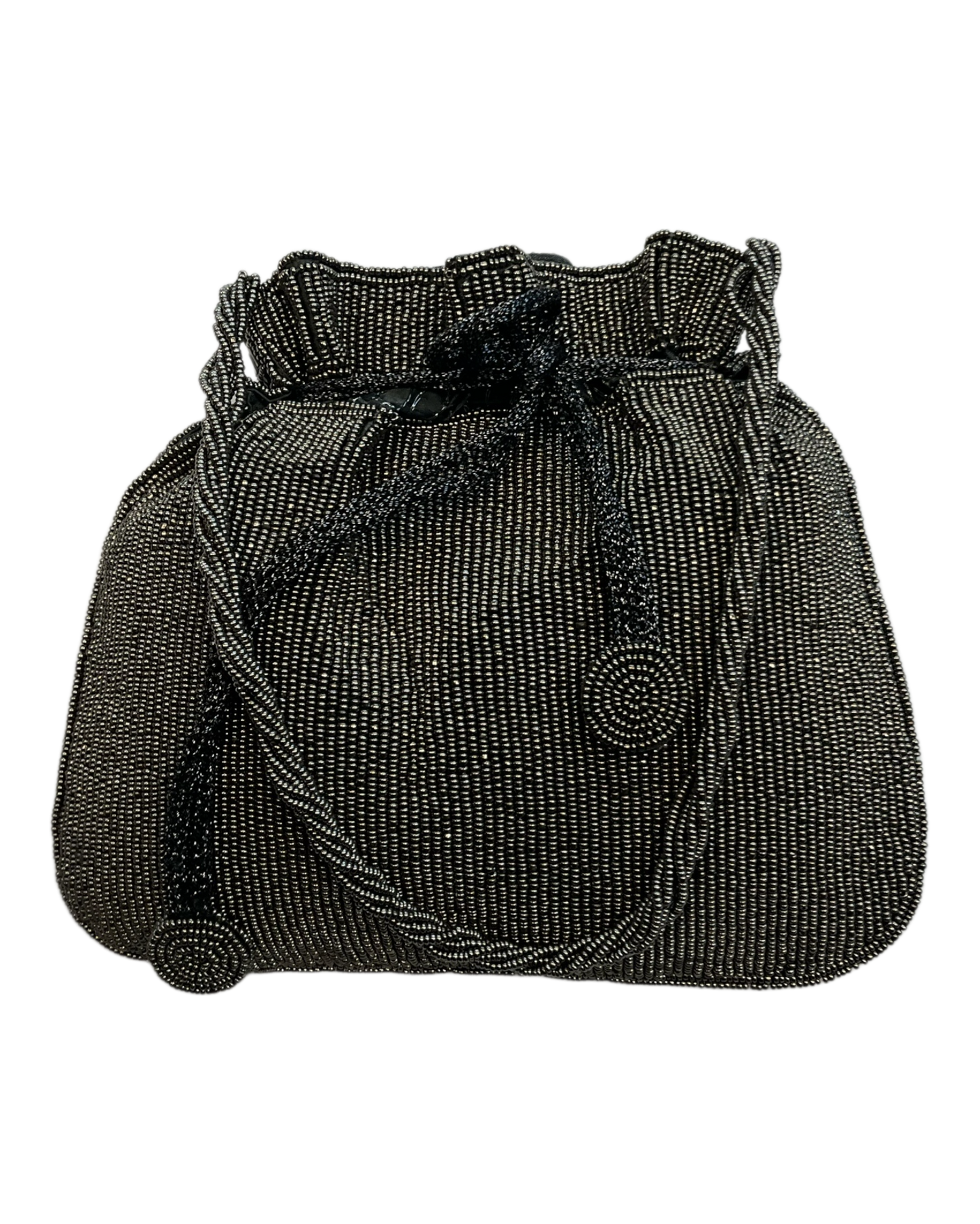 Dark Grey - Rich Hand Embroidered Potli Bag / Handbag -Bollywood / Weddings - AKB282 11KJ25