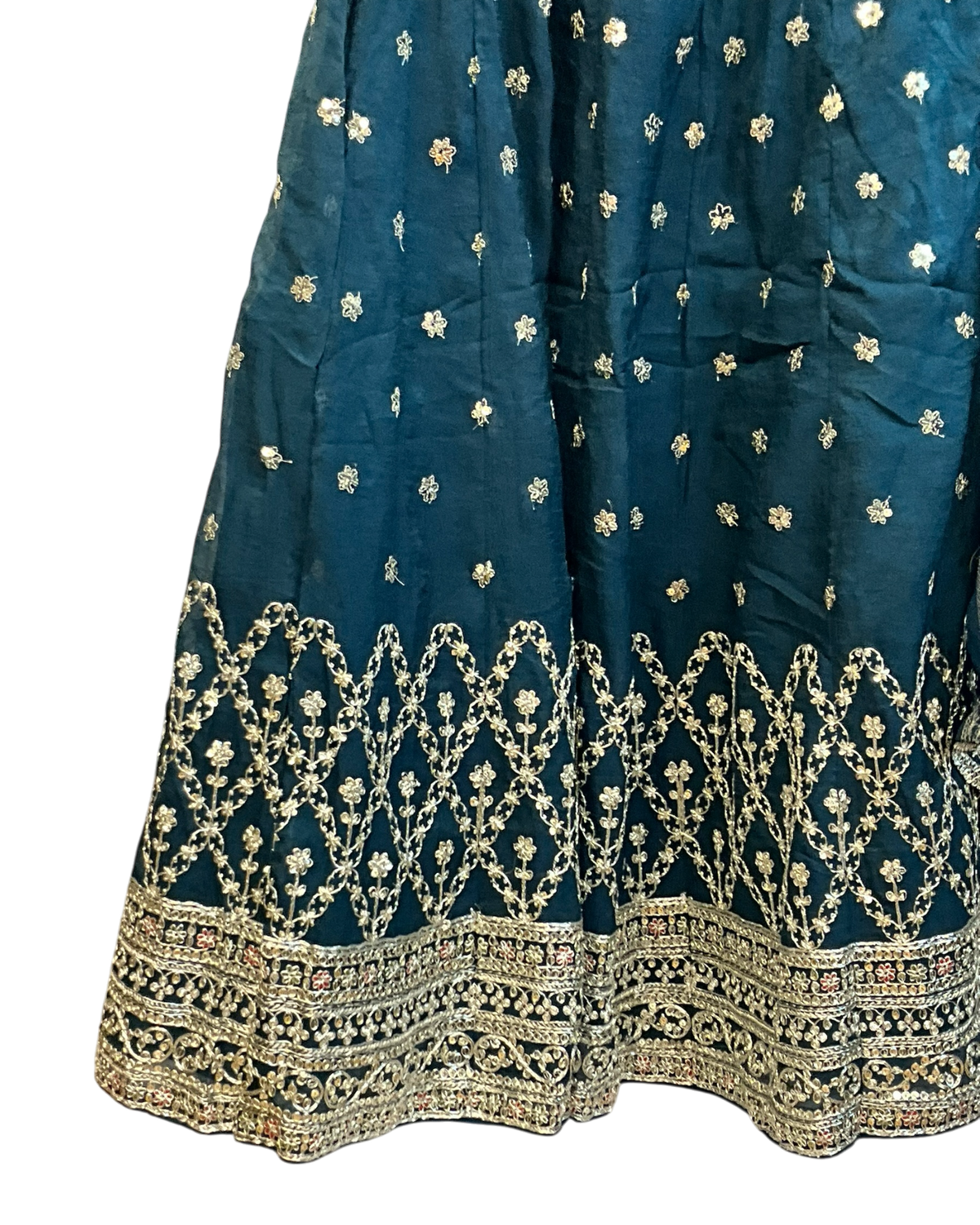 Size UK 12 (38") Teal - Lehenga Set - Mehndi / Sangeet / Bridesmaids / Weddings / Garba - UK Stock - 24h Dispatch - JSS2607 11TY26