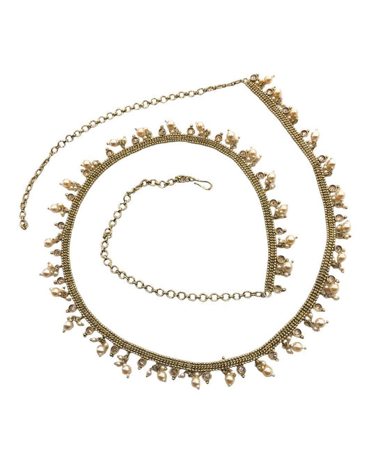 Antique Gold Finish Saree Belt, Waist / Belly Chain - Fancy Dress , Bollywood - DAJ352 C 0923 - Prachy Creations