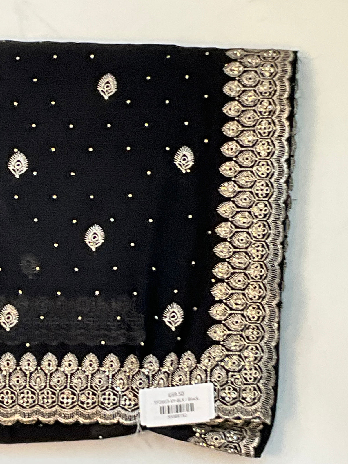 Black - Fancy Party Saree with Blouse Piece - UK stock - 24hr Dispatch - SP2603 VY - Prachy Creations