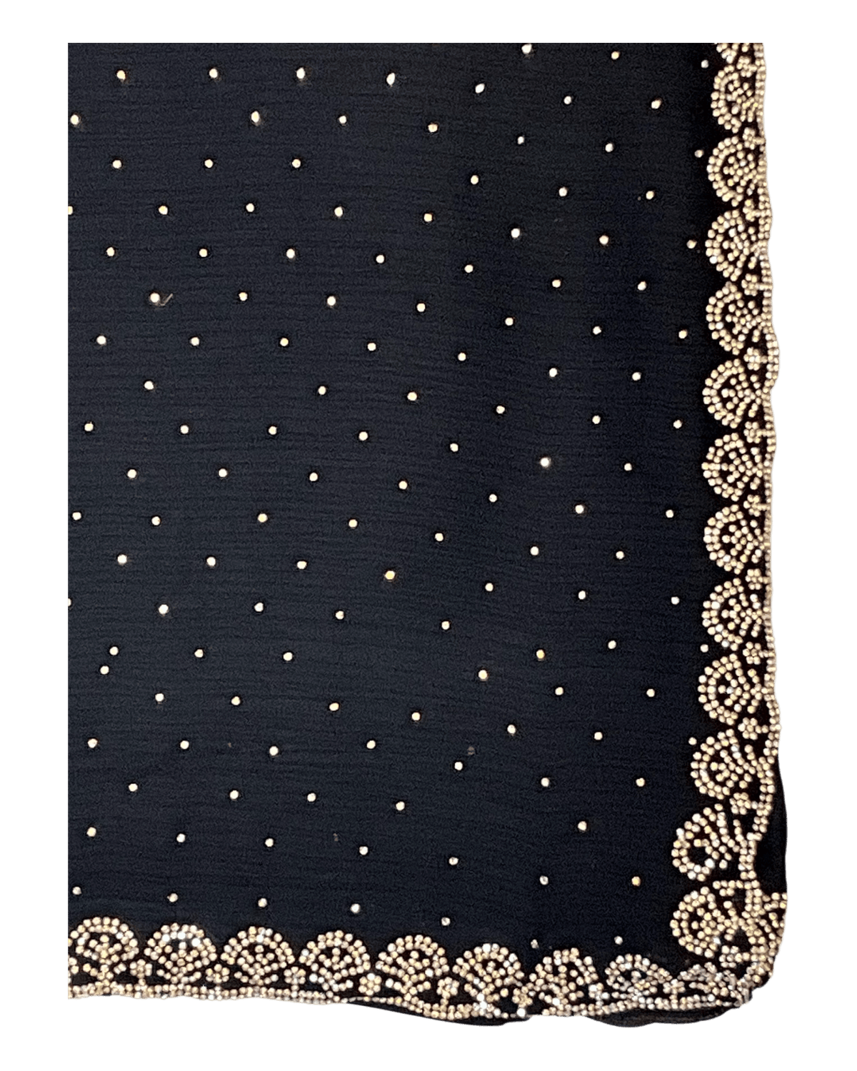 Black - Rich Saree with Stone Work Border and Blouse Piece - UK stock - 24hr Dispatch - RS2509 VA - Prachy Creations