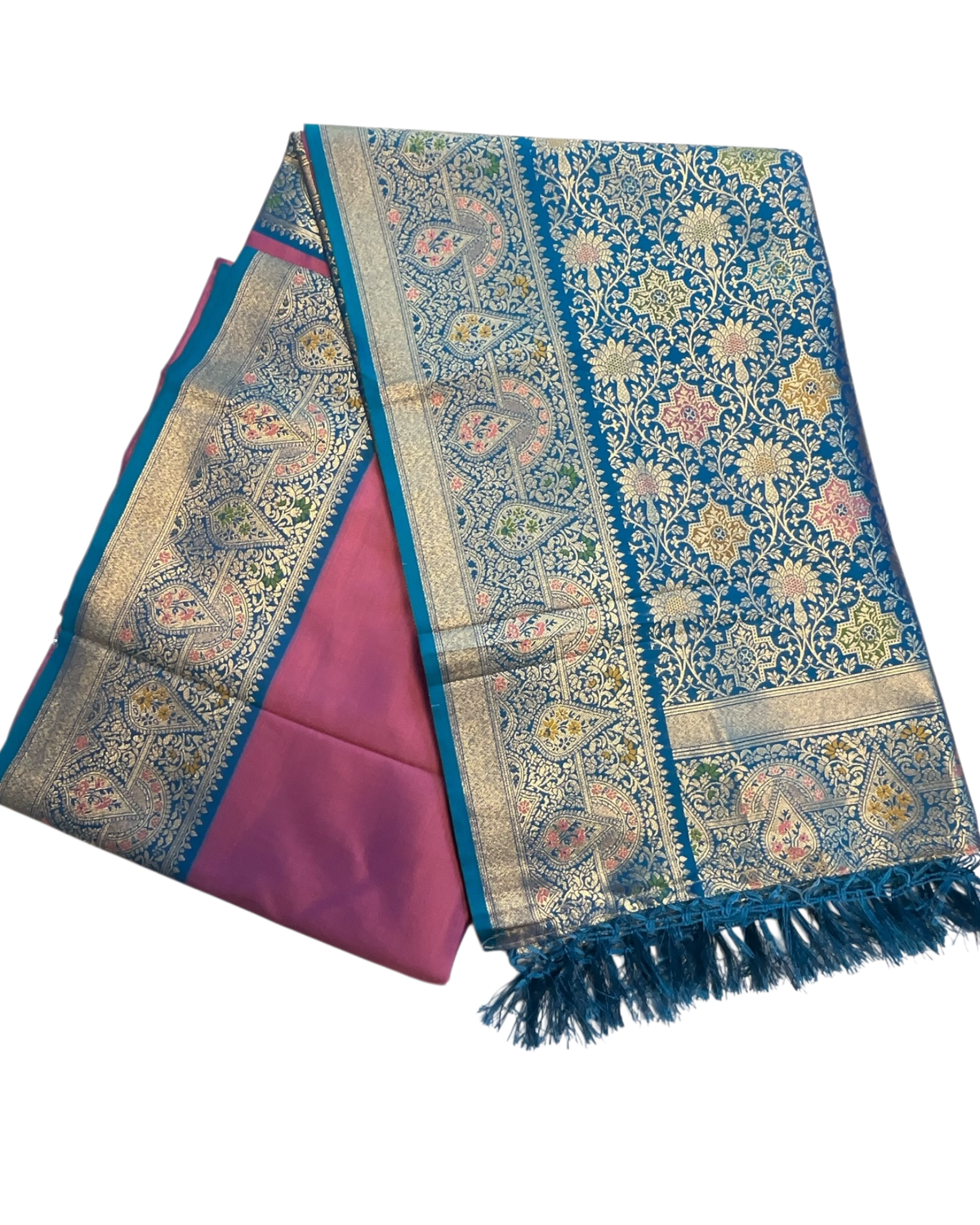 Dark Pink - Traditional Silky Handloom Banarasi Saree with Blouse Piece - 12KH25 RP391 - Prachy Creations