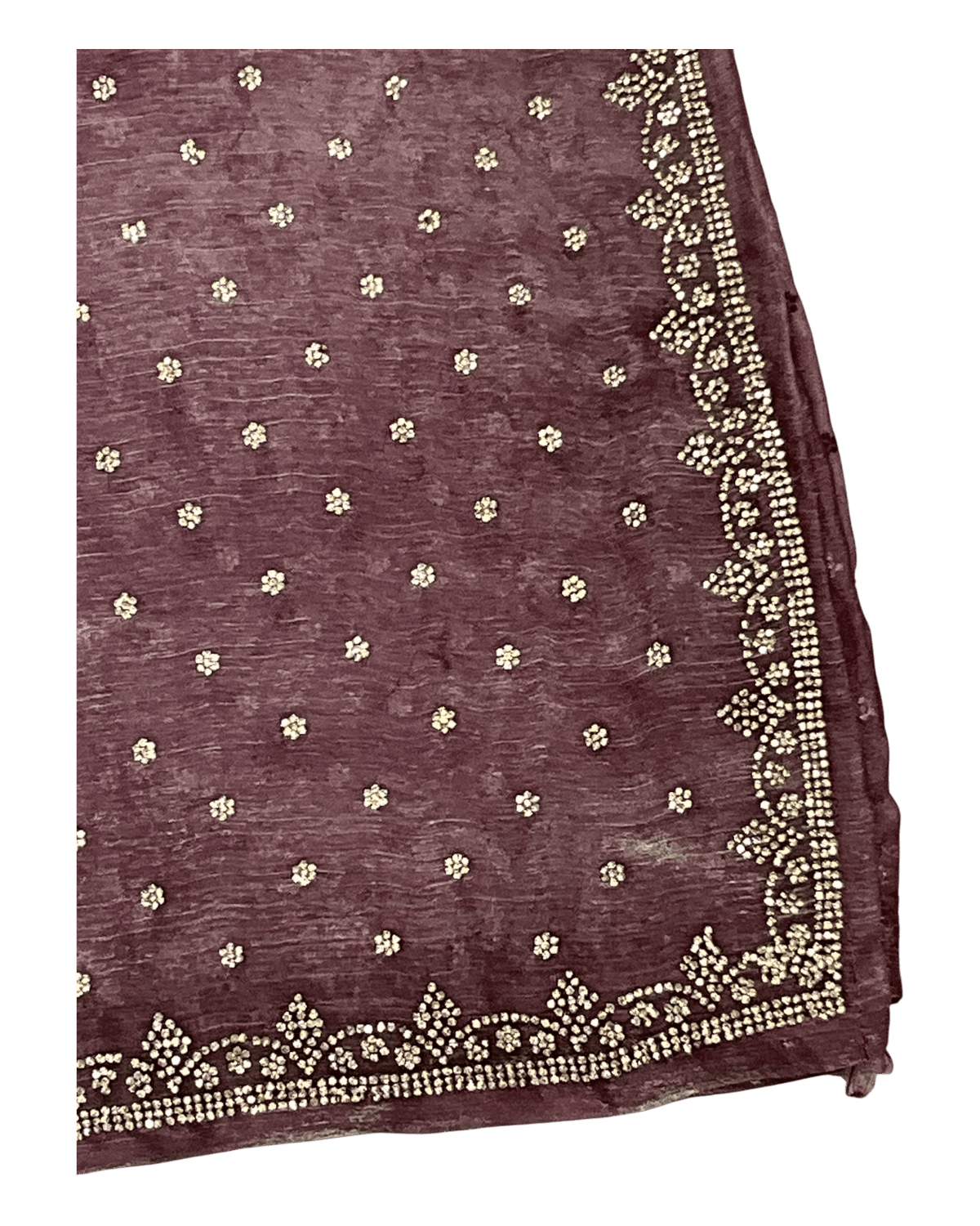 Dusty Pink - Rich Saree with Stone Work Border and Blouse Piece - UK stock - 24hr Dispatch - RS2501 TH - Prachy Creations