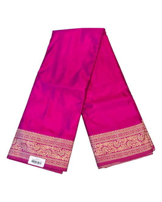Fuchsia Pink - Traditional Handloom Banarasi Sari / Saree - with Blouse Piece - SN2403 11VC24 - Prachy Creations