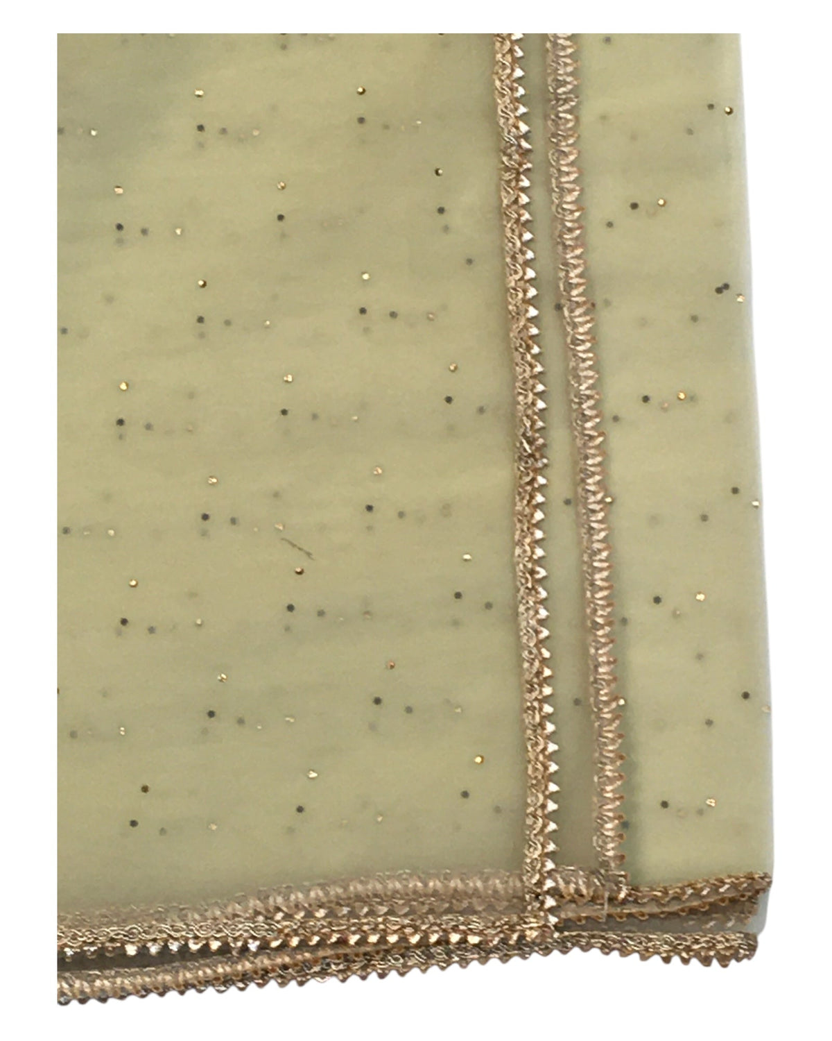 Gold - Ladies Net Dupatta with Gold Lace Border & Diamante - Mix N Match - VC2501 T0125 - Prachy Creations