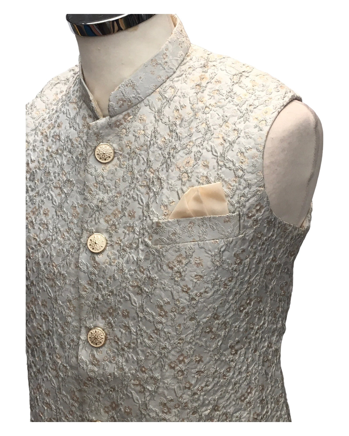 Grey - Rich Suiting Material Mens Indian Waistcoat - Amazing Fit - Great Quality - YD2425 KH 0824 - Prachy Creations