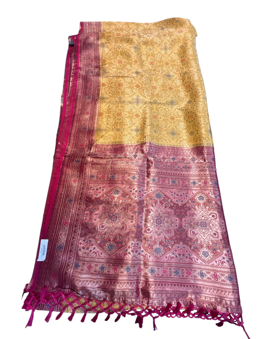 Haldi / Yellow - Rich Brocade Traditional Handloom Saree with Blouse Piece - UK stock - 24hr Dispatch - SP2627 TV - Prachy Creations