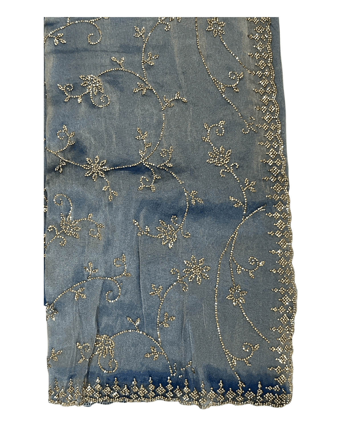 Light Blue - Rich Saree with Allover Embroidery and Blouse Piece - UK stock - 24hr Dispatch - RS2526 PK - Prachy Creations