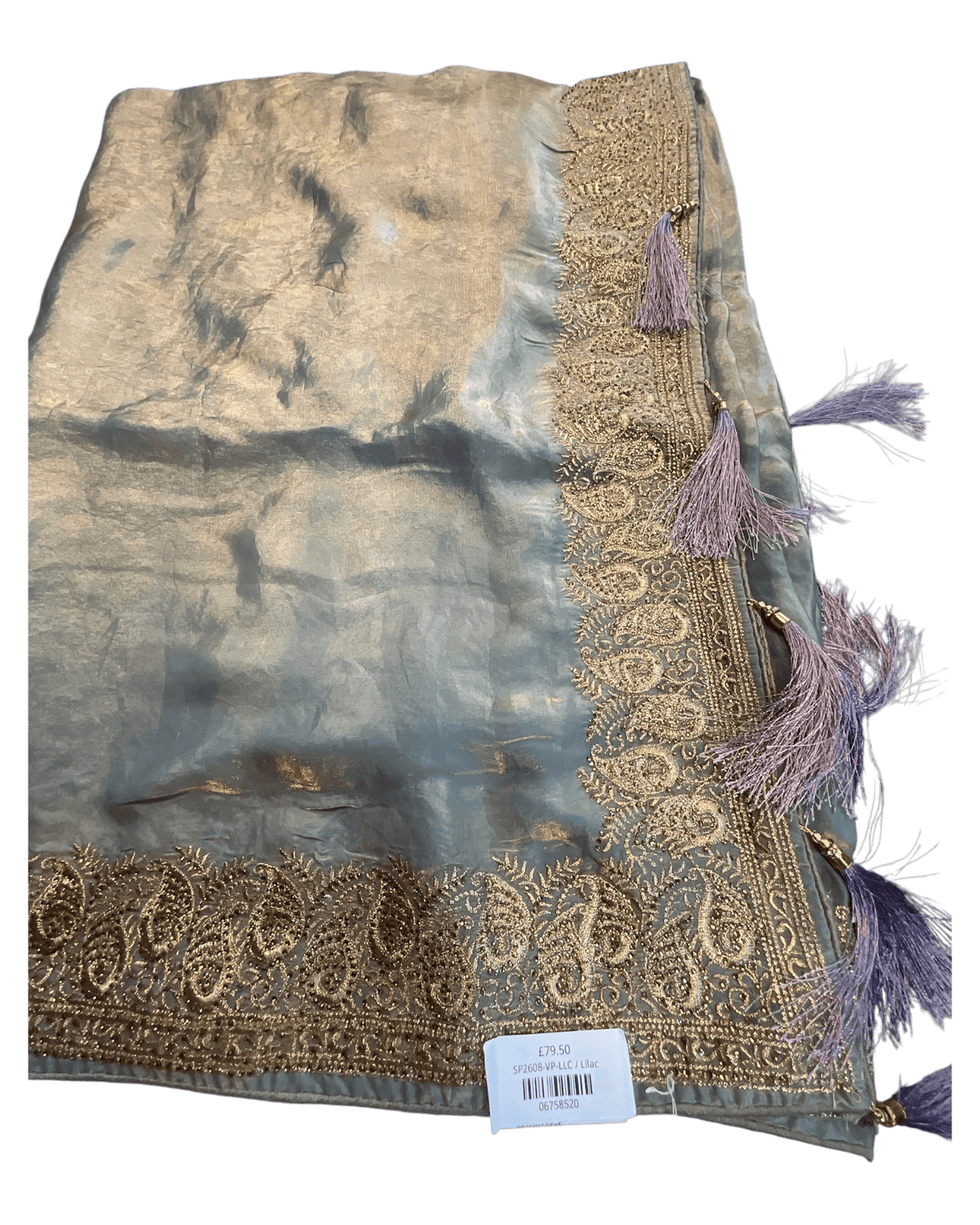 Lilac - Fancy Party Saree with Blouse Piece - UK stock - 24hr Dispatch - SP2608 VP - Prachy Creations