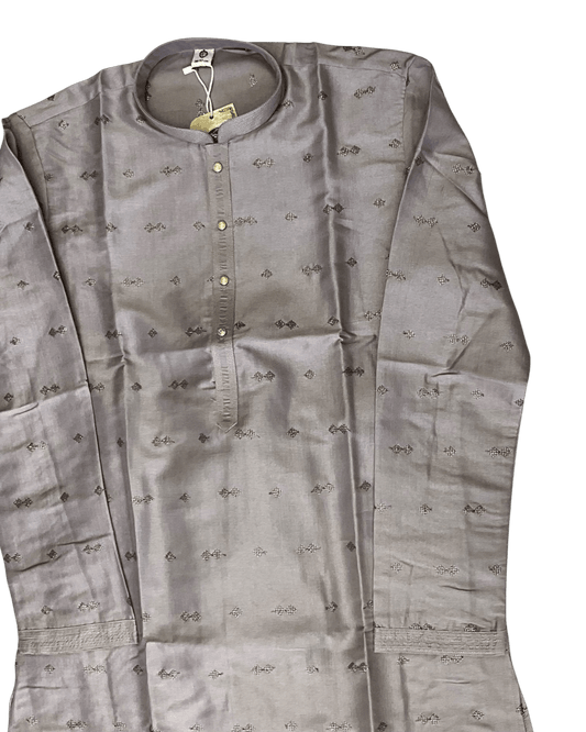 Lilac - Handloom Silky Mens Indian Kurta set with Trousers - UK Stock - Weddings / Walimas , Sangeet, Diwali, Eid, Mehndi / Henna - EM10697 05KH26 - Prachy Creations