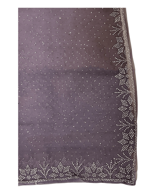 Lilac - Rich Saree with Bead Embroidery and Blouse Piece - UK stock - 24hr Dispatch - RS2524 TY - Prachy Creations