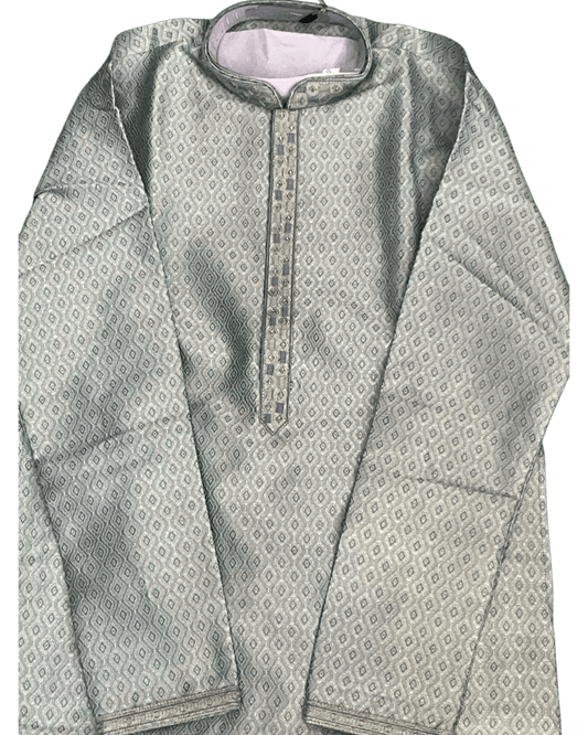 Mint Green - Banarasi Handloom Brocade Mens Indian Kurta set with Trousers - UK Stock - Weddings / Walimas , Sangeet, Diwali, Eid, Mehndi / Henna - VEE2514 VA - Prachy Creations