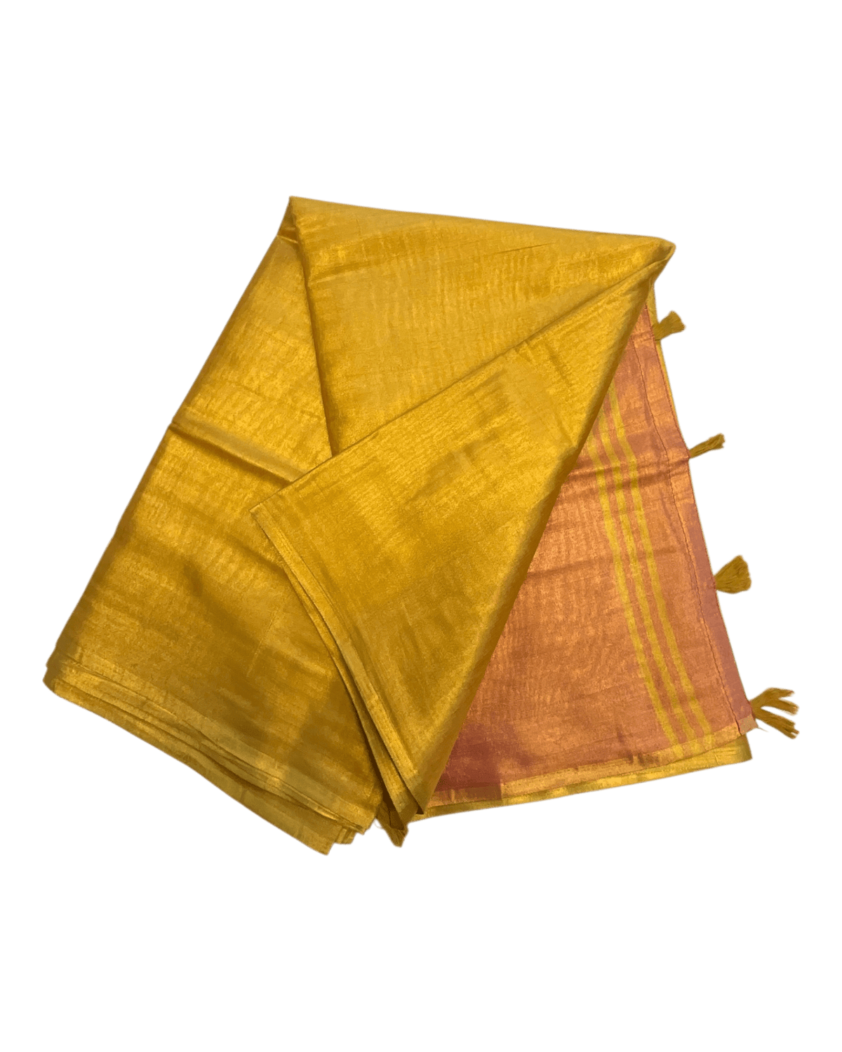 Mustard Yellow - Classic Plain Cotton Silky Fancy Saree with Blouse Piece - UK Stock - 2/3 days Delivery 12KV25 RP513 - Prachy Creations