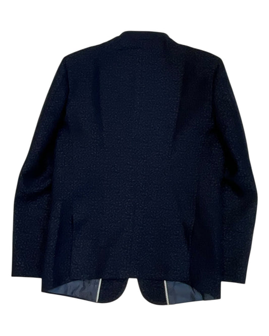 Navy Blue- PREMIUM Slim Fit Mens Self Brocade BandhGala / Prince / Chinese Collar Jacket - Fantastic Fit - VNS-JOD6097-30 10TP25 - Prachy Creations