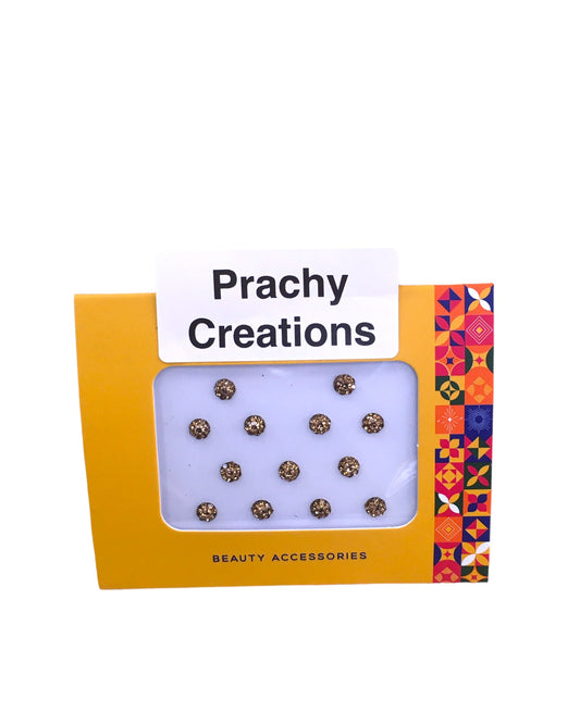 Pack of 12 Round Gold Stone Bindis in Small Size- 24 hrs dispatch from UK ST2419 24ap04 - Prachy Creations