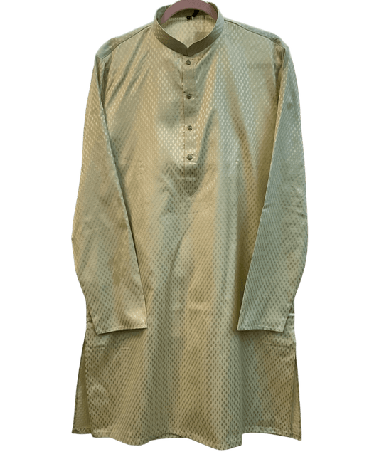 Pastel Mint Green - Brocade - Mens Indian Kurta set with Trousers - UK Stock - Weddings / Walimas , Sangeet, Diwali, Eid, Mehndi / Henna - VEE3005 KA - Prachy Creations
