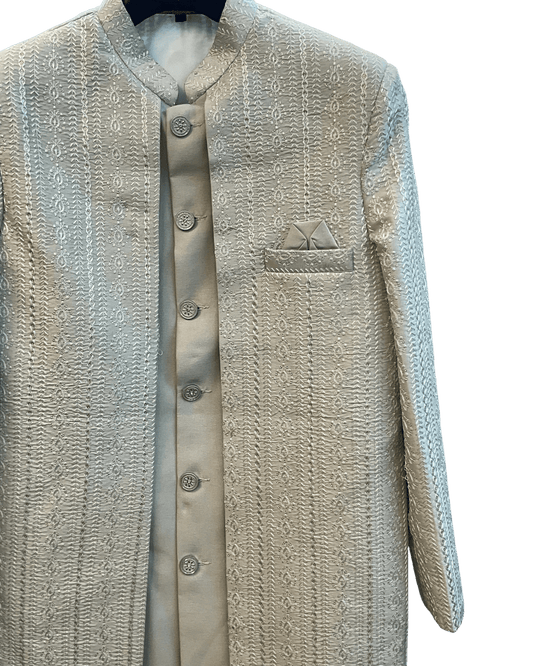 Pastel Pista Green - Mens Double Layered Sherwani / Indo-Western - Fantastic Value - KCS6625 06TT26 - Prachy Creations