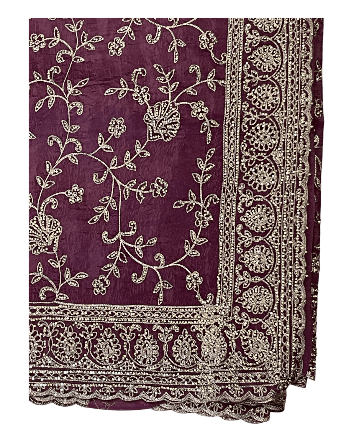 Pink - Rich Saree with Allover Embroidery and Blouse Piece - UK stock - 24hr Dispatch - RS2507 PT - Prachy Creations