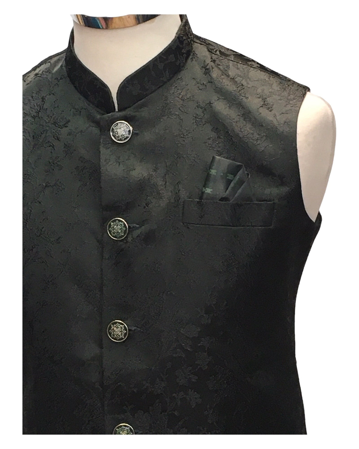Racing / Bottle Green - Rich Suiting Material Mens Indian Waistcoat - Amazing Fit - Great Quality - YD2418 KC 0824 - Prachy Creations