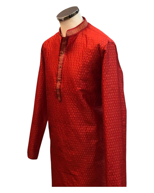 Red - Fantastic Mens Indian Kurta set - Weddings / Walimas , Sangeet, Eid, Mehndi / Henna - NAD2403 08KA24 - Prachy Creations