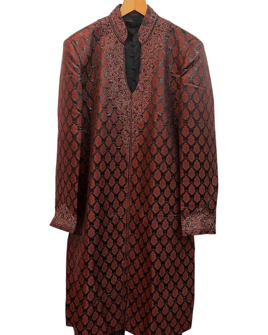 SALE ! Black / Maroon - Mens Sherwani / Indo-Western - Fantastic Value - SW9207 03RC10 - Prachy Creations