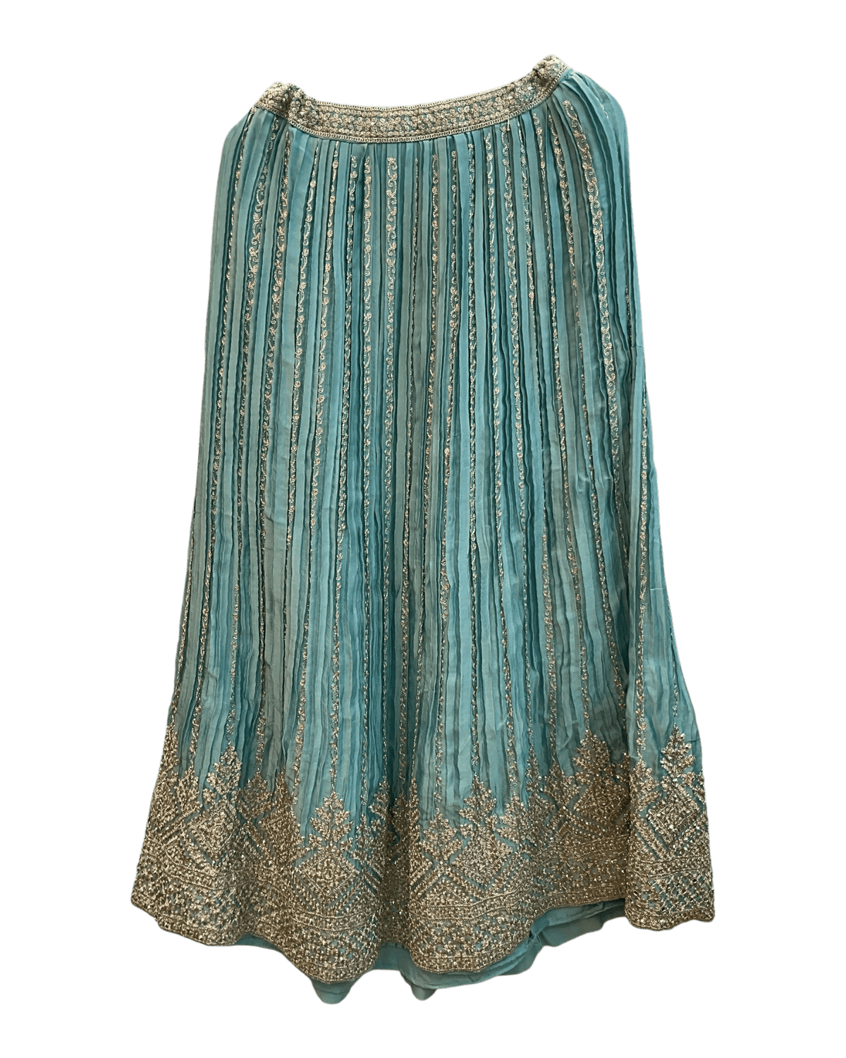 SALE ! Size UK 16 (42") Light Blue Pastel - Lehenga Set - Mehndi / Sangeet / Bridesmaids / Weddings / Garba - UK Stock - 24h Dispatch - KTC250627 TK26 - Prachy Creations