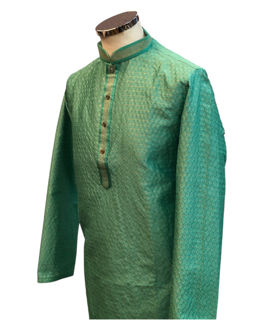Sea Green - Fantastic Mens Indian Kurta set - Weddings / Walimas , Sangeet, Eid, Mehndi / Henna - NAD2403 08KA24 - Prachy Creations