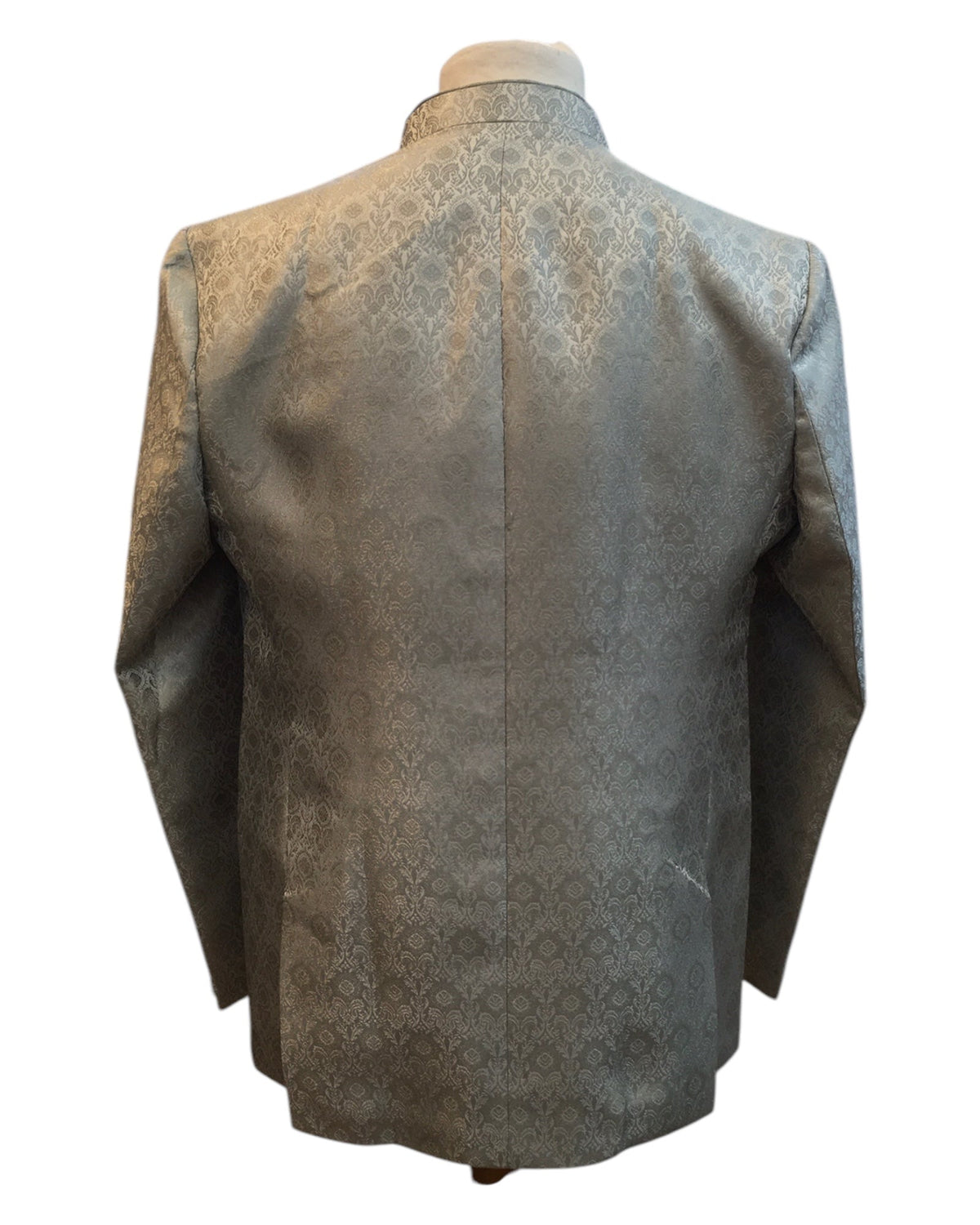 Silver / Grey - PREMIUM Slim Fit Mens Self Brocade BandhGala / Prince / Chinese Collar Jacket - Fantastic Fit - CS2501 01TA25 - Prachy Creations