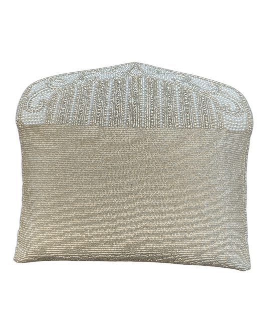 Silver - Rich Hand Embroidered Clutch Bag / Handbag -Bollywood / Weddings - MJ061 06KP26 - Prachy Creations